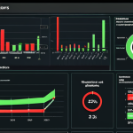 **

> A business dashboard displaying key performance indicators (KPIs) in red and green, highlighting a downward trend in customer satisfaction. Focus on the contrast between alarming red indicators and potentially mitigating green ones. Include visual elements symbolizing data analysis, like charts and graphs.

**